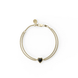 Stolen Girlfriends Club Love Claw Bracelet Onyx Gold Plated