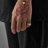 Stolen Girlfriends Club Love Claw Bracelet Rose Quartz Gold Plated