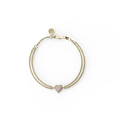 Stolen Girlfriends Club Love Claw Bracelet Rose Quartz Gold Plated
