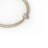 Stolen Girlfriends Club Love Claw Bracelet Rose Quartz Gold Plated