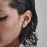 Stolen Girlfriends Club Heart Is Full Stud Earrings Gold Plated
