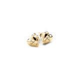 Stolen Girlfriends Club Full Heart Stud Earrings Gold Plated