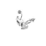 Stolen Girlfriends Club Full Heart Sleeper Hoop Earrings