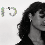 Stolen Girlfriends Club Halo Cluster Hoop Earrings Bello Opal