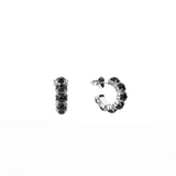 Stolen Girlfriends Club Halo Cluster Hoop Earrings Onyx