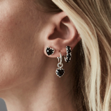 Stolen Girlfriends Club Halo Cluster Hoop Earrings Onyx