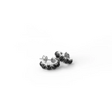 Stolen Girlfriends Club Halo Cluster Hoop Earrings Onyx