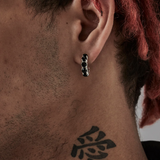 Stolen Girlfriends Club Halo Cluster Hoop Earrings Onyx