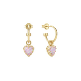Stolen Girlfriends Club Love Claw Anchor Earrings Pink Bello Opal Gold Plated