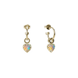 Stolen Girlfriends Club Love Claw Anchor Hoop Earrings Bello Opal Gold Plated