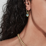 Stolen Girlfriends Club Love Claw Anchor Hoop Earrings Bello Opal Gold Plated