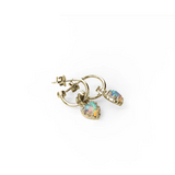 Stolen Girlfriends Club Love Claw Anchor Hoop Earrings Bello Opal Gold Plated