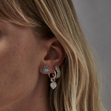 Stolen Girlfriends Club Love Claw Anchor Hoop Earrings Moonstone