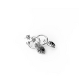 Stolen Girlfriends Club Love Claw Anchor Hoop Earrings Onyx
