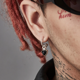 Stolen Girlfriends Club Love Claw Anchor Hoop Earrings Onyx