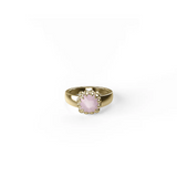 Stolen Girlfriends Club Baby Claw Ring Rose Quartz Gold Plated