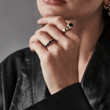 Stolen Girlfriends Club Baby Claw Ring Onyx Gold Plated