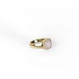 Stolen Girlfriends Club Baby Claw Ring Rose Quartz Gold Plated