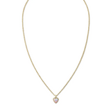 Stolen Girlfriends Club Mini Love Claw Necklace Pink Bello Opal Gold Plated
