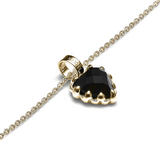 Stolen Girlfriends Club Mini Love Claw Necklace Onyx Gold Plated