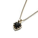 Stolen Girlfriends Club Mini Love Claw Necklace Onyx Gold Plated