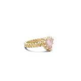 Stolen Girlfriends Club Mini Love Claw Ring Pink Bello Opal Gold Plated