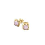 Stolen Girlfriends Club Mini Claw Stud Earrings Pink Bello Opal Gold Plated