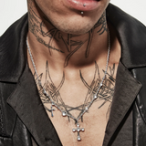 Stolen Girlfriends Club Gothic Multi Cross Necklace Quartz