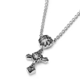 Stolen Girlfriends Club Gothic Cross Love Drop Necklace Quartz