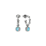 Stolen Girlfriends Club Baby Claw Ball Chain Hoop Earrings Bello Opal