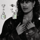 Stolen Girlfriends Club Baby Claw Ball Chain Hoop Earrings Bello Opal