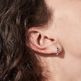 Stolen Girlfriends Club Halo Cluster Single Huggie Earring Onyx