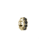 Stolen Girlfriends Club Halo Cluster Single Huggie Earring Onyx Gold Plated