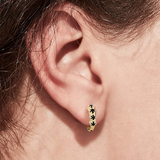Stolen Girlfriends Club Halo Cluster Single Huggie Earring Onyx Gold Plated