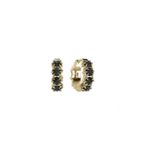 Stolen Girlfriends Club Halo Cluster Single Huggie Earring Onyx Gold Plated