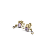 Stolen Girlfriends Club Purity Pin Stud Earrings Gold Plated