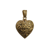Memorial Locket, Embossed Heart 9ct Gold 25x22mm