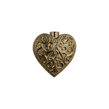 Memorial Locket, Embossed Heart 9ct Gold 25x22mm