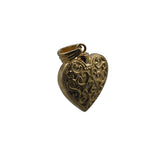 Memorial Locket, Embossed Heart 9ct Gold 25x22mm