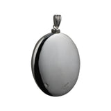 Memorial Locket, Large Plain Oval Sterling Silver 45x35mm