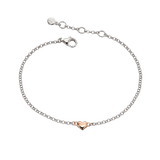 Little Star Georgiana Rose Gold Heart Girls Bracelet 17cm