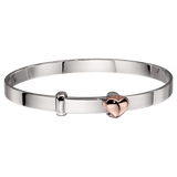 Little Star Fleur - Rose Gold Heart Baby Bangle