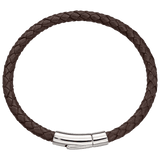 Little Star Dan Brown Leather Mens Bracelet 20cm