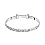 Little Star Maeve Diamond Cut Pattern Baby Bangle