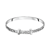 Little Star Maeve Diamond Cut Pattern Baby Bangle