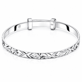 Little Star Maeve - Diamond Cut Pattern Baby Bangle