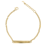 Little Star Luxe 9ct Yellow Gold Aurora Diamond ID Bracelet