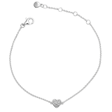 Little Star Luxe Ariel – Diamond Pave Heart Bracelet