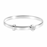 Little Star Luxe Vega – Diamond Pave Heart Baby Bangle