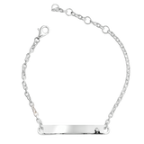 Little Star Luxe Platinum Plated Vesper Diamond ID Bracelet